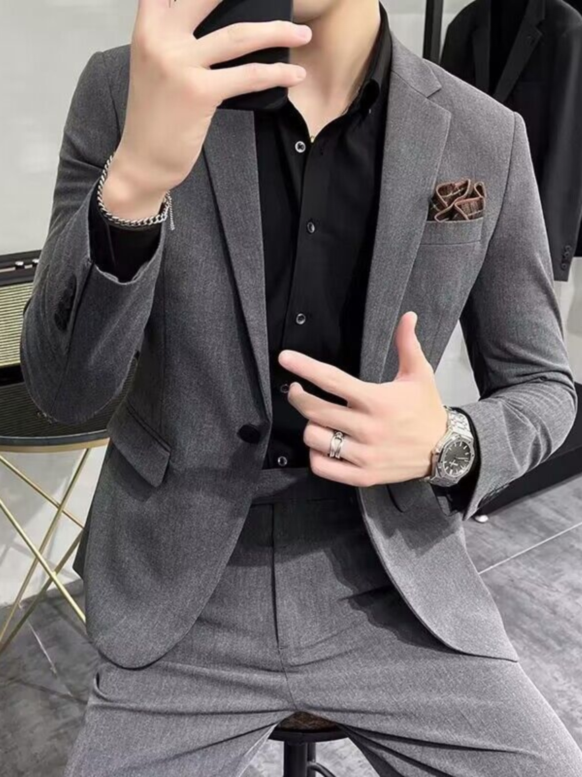 Erkekler İçin İş-Günlük Dar Ke - Men'S Urban Formal Wear incelemesi ve fiyatı