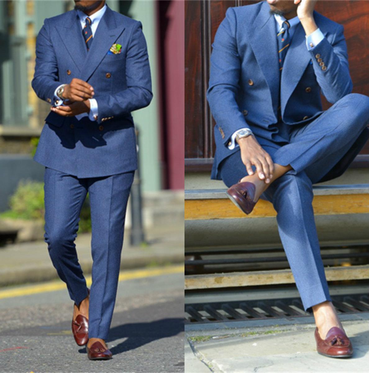 Koyu mavi resmi erkek takım el - Men Formal Wear Jacket incelemesi ve fiyatı