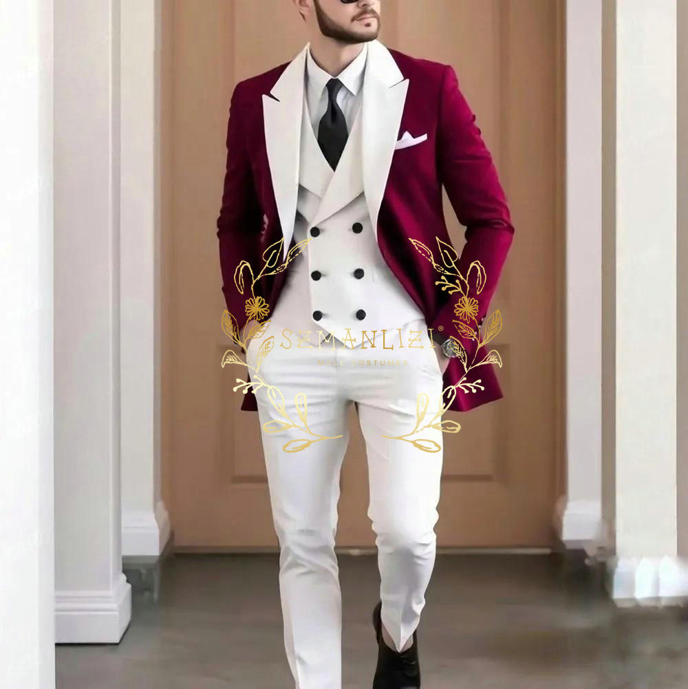 Zarif Bordo 3 Parçalı Erkek Ta - Men Formal Wear Jacket incelemesi ve fiyatı